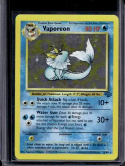 1999 Pokemon Jungle Vaporeon #12/64 - Image 1