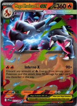 Mega Charizard X ex 013/094 Double Rare Phantasmal Flames Pokemon Near Mint - Image 1