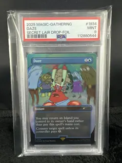 2025 MTG Magic The Gathering SpongeBob Secret Lair Daze #1934 PSA 9!!! - Image 1