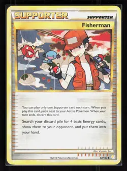 Fisherman Uncommon Pokemon HeartGold SoulSilver 92/123 MP - Image 1