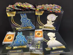 Pokemon Mega Evolution Elite Trainer Box Set Lucario & Gardevoir Empty w/ Guides - Image 1