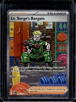 2025 Pokemon Lt. Surge's Bargain Full Art Special Illustration Rare #185/132 - Image 1