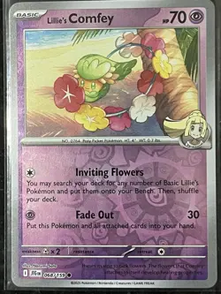 Pokemon Lillie's Comfey Reverse Holo Common SV09: Journey Together 068/159 NM - Image 1