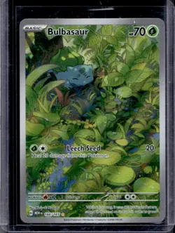 2023 Pokemon SV 151 Bulbasaur Illustration Rare #166/165 - Image 1