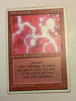 MTG 4TH Ball Lightning MP Rare - Image 1