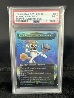 2025 MTG SECRET LAIR DROP FOIL #1930 SANDY CHEEKS, MARTIAL ASTRONAUT PSA 9 - Image 1