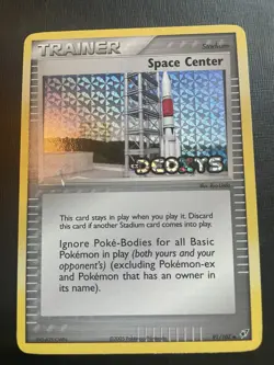 Space Center 91/107 - Ex Deoxys Stamped Holo - MP Pokemon TCG - Image 1