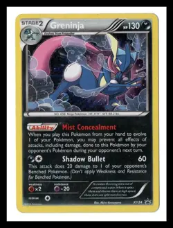 Pokemon 2014 Greninja XY24 Holo Rare Lightly Played - Image 1