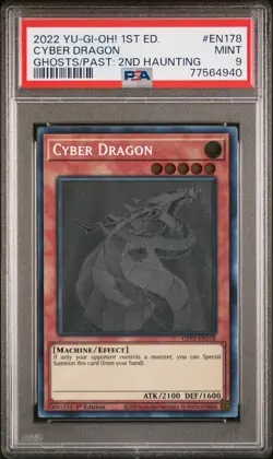 2022 Yu-Gi-Oh! Cyber Dragon GFP2-EN178 Ghost Rare PSA 9 - Image 1