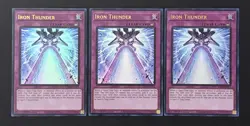 2026 YUGIOH RARITY RA05 1ST ED ULTRA RARE IRON THUNDER X3 NM SET - Image 1