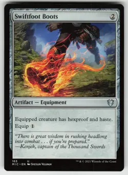 MTG Swiftfoot Boots U Commander: Innistrad: Midnight Hunt 163 LP - Image 1