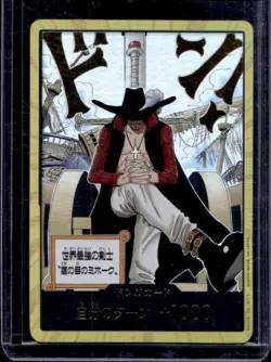 2025 One Piece Azure Sea's Seven (JP) Dracule Mihawk Gold Don!! Card - Image 1