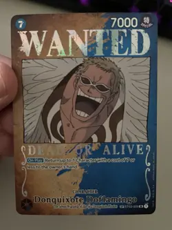 Donquixote Doflamingo ST03-009 Wanted Poster SP Rare One Piece English-Clean - Image 1