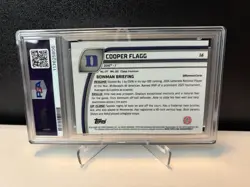 2024 Bowman Chrome U Cooper Flagg #16 RC NM PSA 7 - Image 2