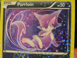 Purrloin Radiant Collection Holo Uncommon MP Pokemon Card Legendary Treasures - Image 2