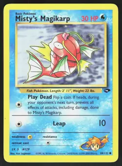 Misty's Magikarp 88/132 Gym Challenge Unlimited Pokemon Card LP - Image 1