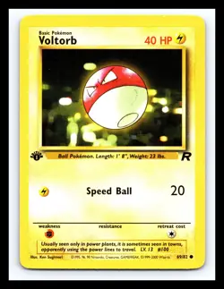 💥 Voltorb Team Rocket 1st Edition Stamp # 69/82 Pokemon Card 2000 - Image 1