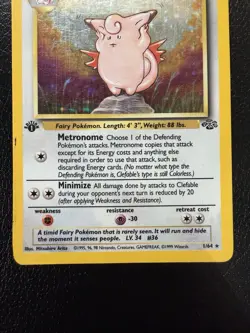 Pokemon Clefable 1st Edition Jungle Holo Rare Card 1/64 1999 HP - Image 2