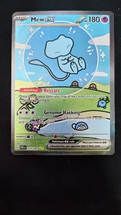 Mew EX 232/091 Special Illustration Rare Paldean Fates Card 2 - Image 2