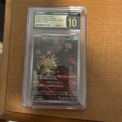 Team Rockets Meowth & Giovanni (2025) Art-Rare (Holo) Card Japanese Pristine 10 - Image 1