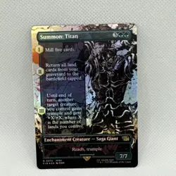 MTG - Summon: Titan (Borderless) Final Fantasy Foil NM Pack Fresh - Image 1