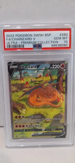 Pokemon -Charizard V - Full Art Holo UPC Promo SWSH260 - PSA 10 - Image 1