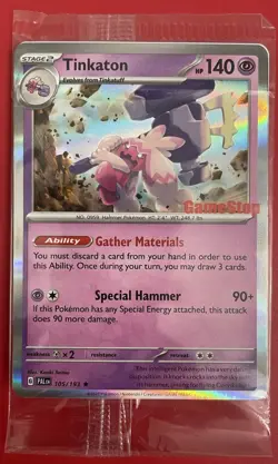 Pokemon Tinkaton 105/193 - Paldea Evolved Holo GameStop Promo (Sealed) - Image 3