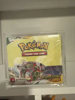 Pokemon Evolving Skies Booster Box Sword & Shield New SEALED W Acrylic Case! - Image 1