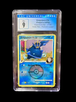 CGC 9 Empoleon FB 27/147 Supreme Victors Crosshatch Holo 09 League Promo Pokemon - Image 1