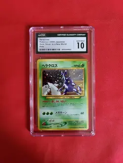 Pokemon: Heracross Neo Japanese Holo Rare #214 - Vintage CGC 10 Gem Mint - Image 1