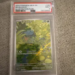 2023 POKEMON MEW EN-151 ILLUSTRATION RARE #166 BULBASAUR PSA 9 - Image 1