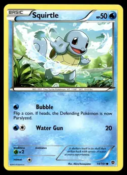 POKEMON SQUIRTLE PLASMA BLAST 14/101 C NM/M - Image 1