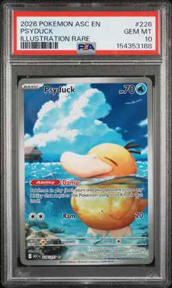 2026 Pokemon Ascended Heroes Psyduck Illustration Rare #226/217 PSA 10 GEM MINT - Image 3