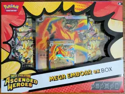 Pokemon TCG: ME Ascended Heroes Mega Emboar EX Factory Sealed Box - Image 1