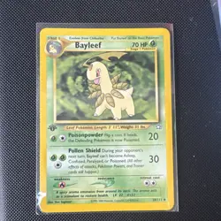 Pokemon TCG Bayleef 1st Edition Neo Genesis 28/111 Regular Uncommon Stage 1 70 … - Image 1