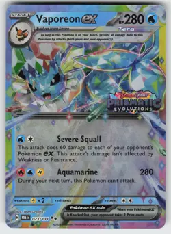Vaporeon ex - (Prismatic Evolutions Stamp) Surprise Box Promo Pokemon - Image 1