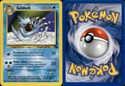 GOLDUCK 35/62 UNCOMMON FOSSIL POKEMON UNLIMITED HP - Image 1
