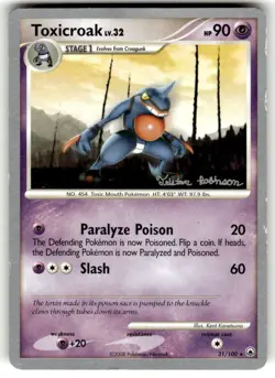 Pokemon Toxicroak 31/100 Majestic Dawn World Championship 2008 Tristan Robinson - Image 1