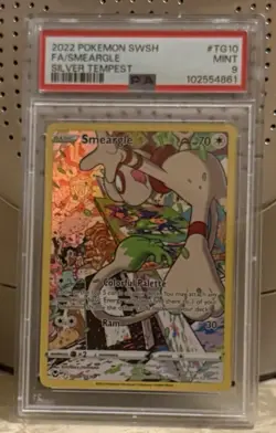 Pokemon Smeargle Trainer Gallery Silver Tempest TG10/TG30 PSA9 - Image 1