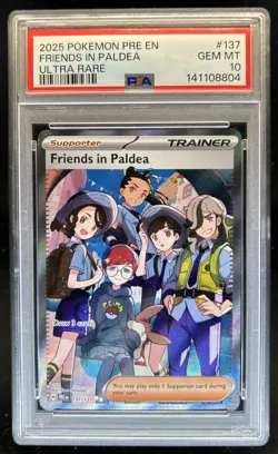 2025 Pokemon Prismatic Evolutions Friends in Paldea Ultra Rare #137/131 PSA 10 - Image 1