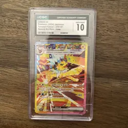 2024 Pokemon Japanese Terastal Fest ex Jolteon ex 209/187 SAR CGC Gem Mint 10 - Image 1