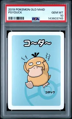 2019 POKEMON OLD MAID PSYDUCK PSA 10 - Image 1