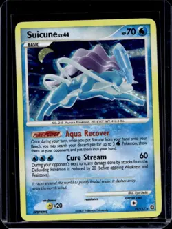 2007 Pokemon Diamond & Pearl Secret Wonders Suicune Holo #19/132 - Image 1