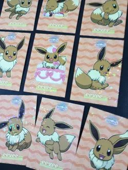 Pokemon Let's Go Eevee Database Peru Eevee Set Eeveelutions Full Set STAR Holo - Image 2