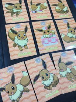 Pokemon Let's Go Eevee Database Peru Eevee Set Eeveelutions Full Set STAR Holo - Image 3