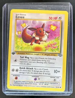 1999 Pokemon Jungle 1st Edition Eevee #51/64 - Image 1