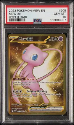 2023 POKEMON MEW EN-151 HYPER RARE #205 MEW EX PSA 10 - Image 1