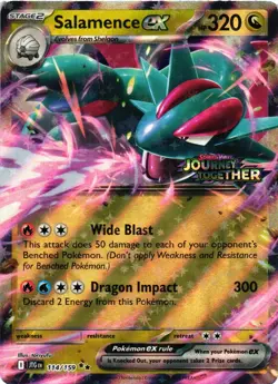 Pokemon TCG Journey Together Salamence ex Promo 114/159 NM - Image 1