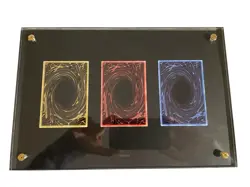 SIGNED Yugioh 25th Anniversary TCG Stainless Steel Egyptian God Cards - Image 2