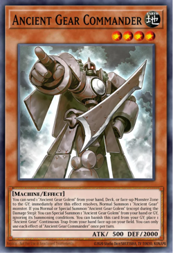 Yugioh! 3x Ancient Gear Commander MP25-EN179 Mega Pack ULTRA RARE - Image 1